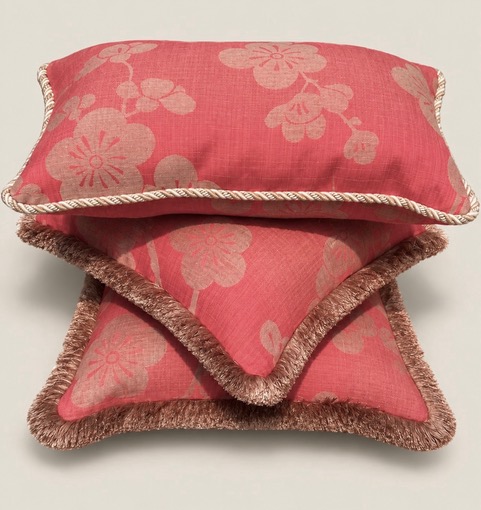 raspberry-damask-cushion-with-fringe-trim