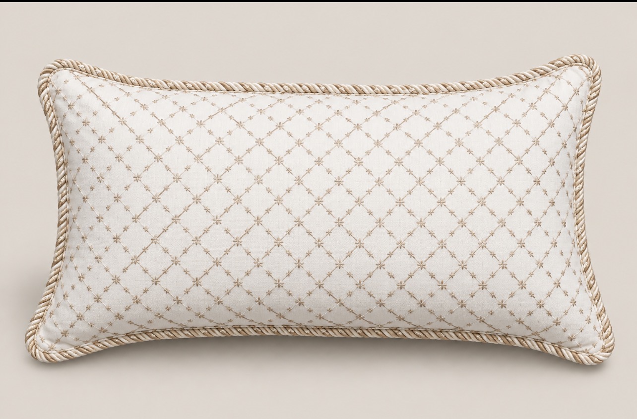 trellis-embroidered-lumbar-cushion